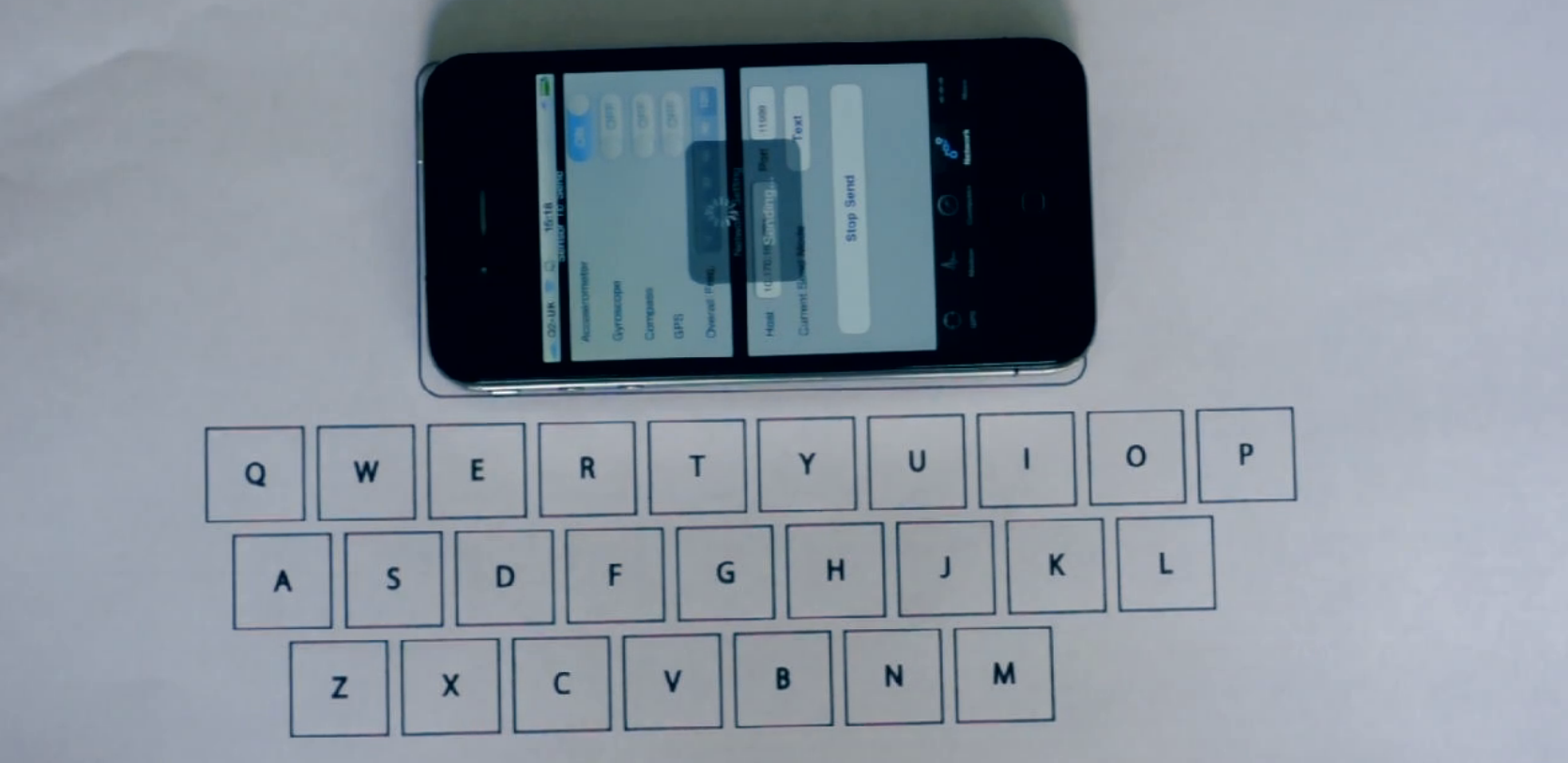 iPhone - wirtualna klawiatura