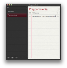 Przypomnienia - Mac OS X