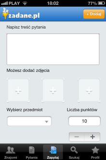 Zadane.pl - iOS (iPhone, iPod touch)
