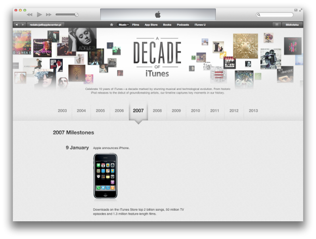 A Decade of iTunes Store