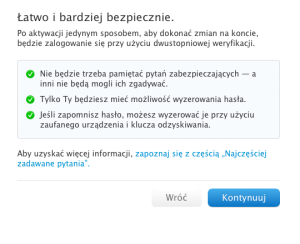 Apple ID - dwustopniowa weryfikacja