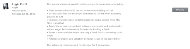 Logic Pro X (10.0.1) - Mac OS X