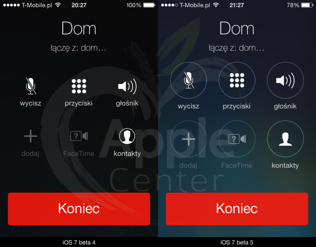 Telefon - iOS 7 beta 5