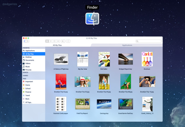 Mavericks inspirowany iOS 7
