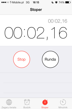 Zegar - iOS 7
