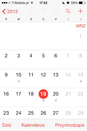 Kalendarz - iOS 7