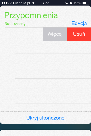 Przypomnienia - iOS 7