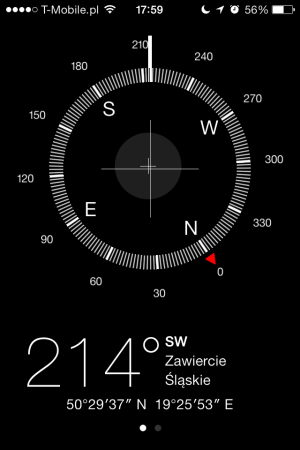 Kompas - iOS 7