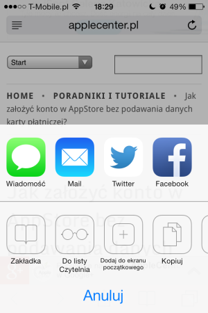 Safari - iOS 7