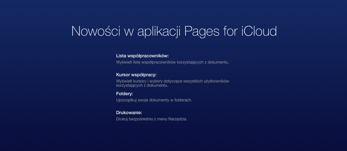 iWork for iCloud