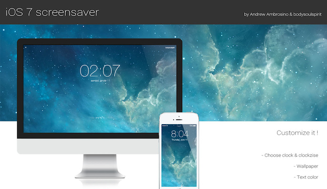 iOS 7 screensaver for mac OS X